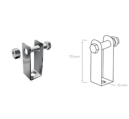 Balancim para grampo "C" de 3/8" com parafuso